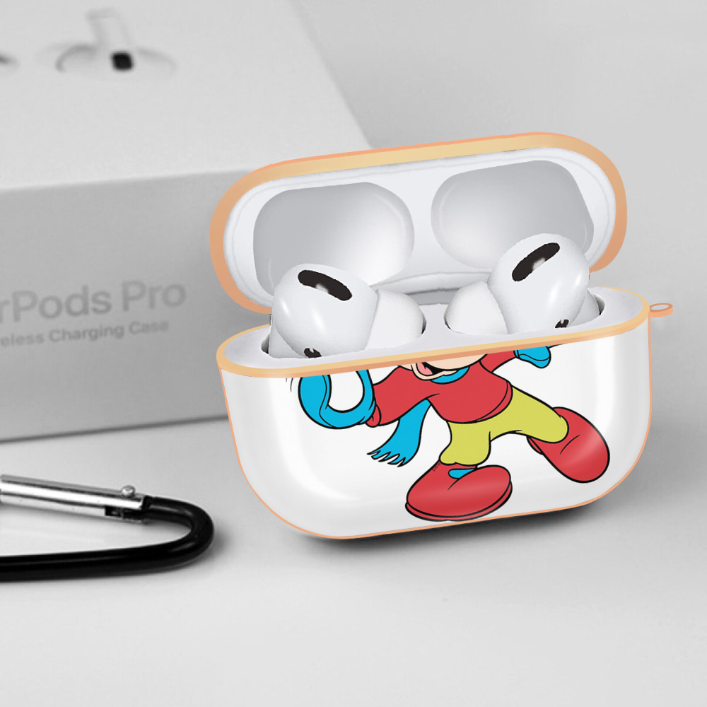 ミッキーマウス Mickey Mouse 【AirPods Pro用】ハードシェル保護ケース｜耐衝撃・防指紋・カラビナ付き商品仕様