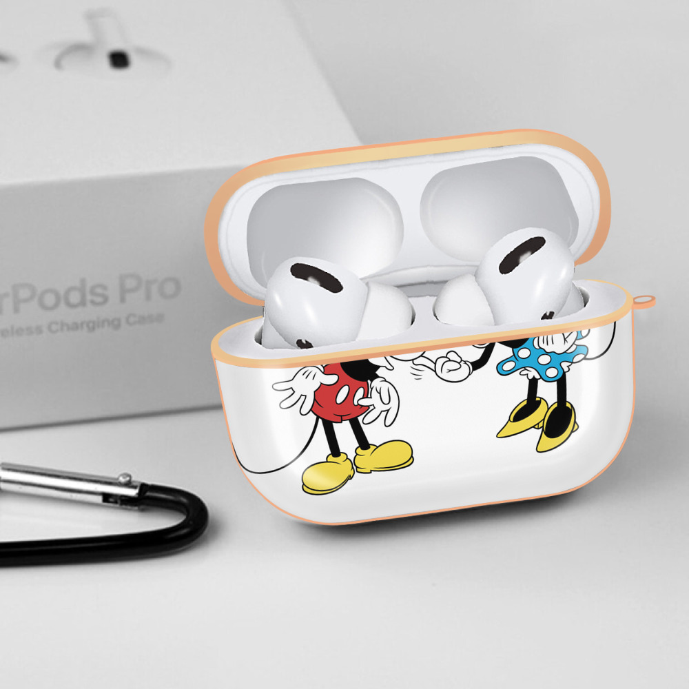 ミッキーマウス Mickey Mouse 【AirPods Pro用】ハードシェル保護ケース｜耐衝撃・防指紋・カラビナ付き商品仕様