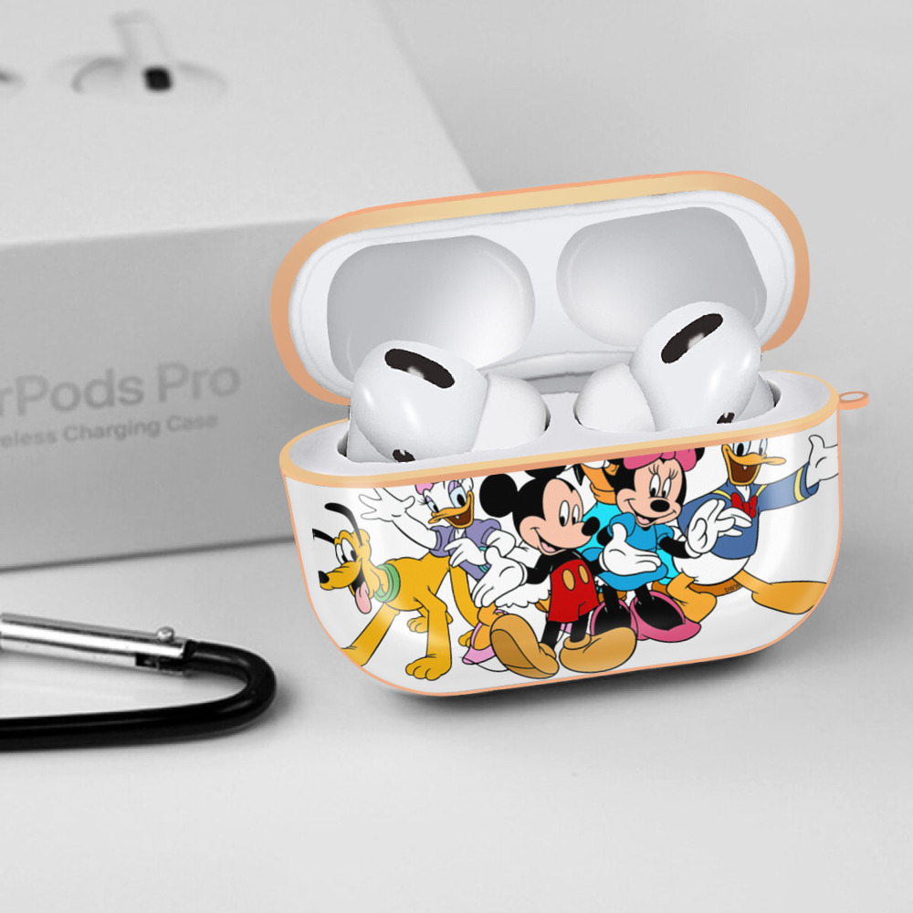 ミッキーマウス Mickey Mouse 【AirPods Pro用】ハードシェル保護ケース｜耐衝撃・防指紋・カラビナ付き商品仕様