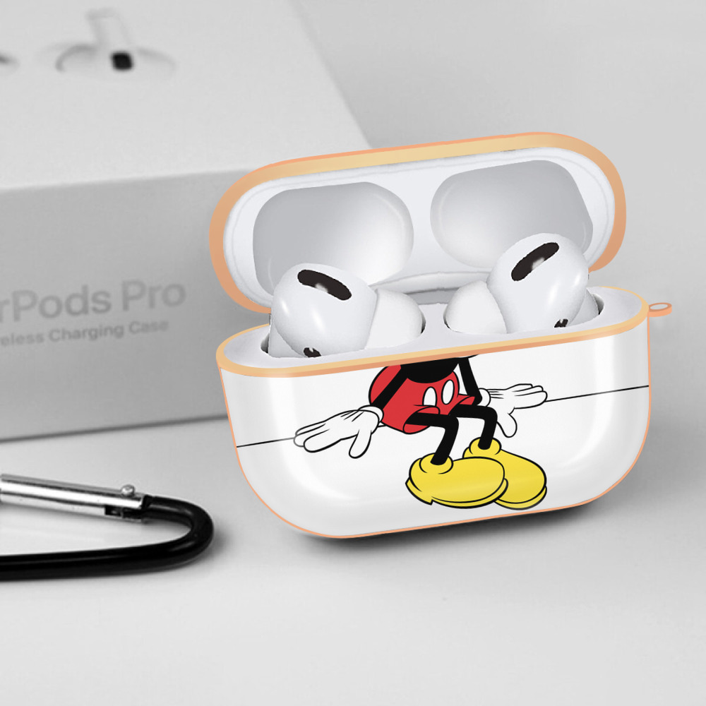 ミッキーマウス Mickey Mouse 【AirPods Pro用】ハードシェル保護ケース｜耐衝撃・防指紋・カラビナ付き商品仕様