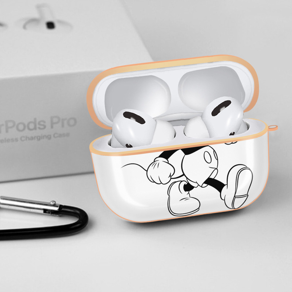 ミッキーマウス Mickey Mouse 【AirPods Pro用】ハードシェル保護ケース｜耐衝撃・防指紋・カラビナ付き商品仕様