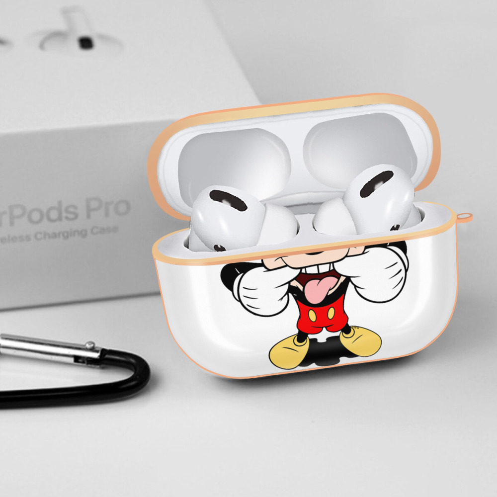 ミッキーマウス Mickey Mouse 【AirPods Pro用】ハードシェル保護ケース｜耐衝撃・防指紋・カラビナ付き商品仕様