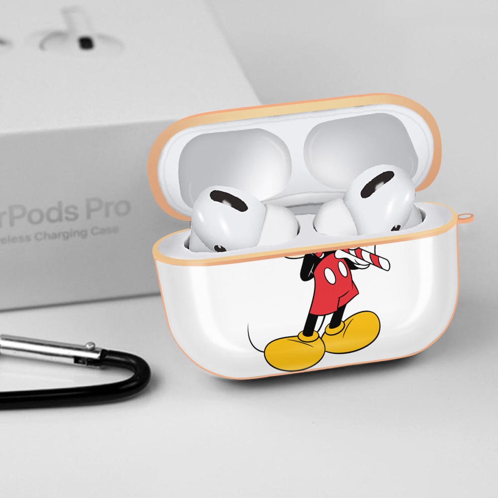 ミッキーマウス Mickey Mouse 【AirPods Pro用】ハードシェル保護ケース｜耐衝撃・防指紋・カラビナ付き商品仕様