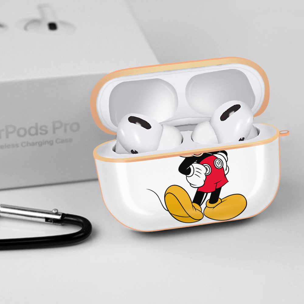ミッキーマウス Mickey Mouse 【AirPods Pro用】ハードシェル保護ケース｜耐衝撃・防指紋・カラビナ付き商品仕様