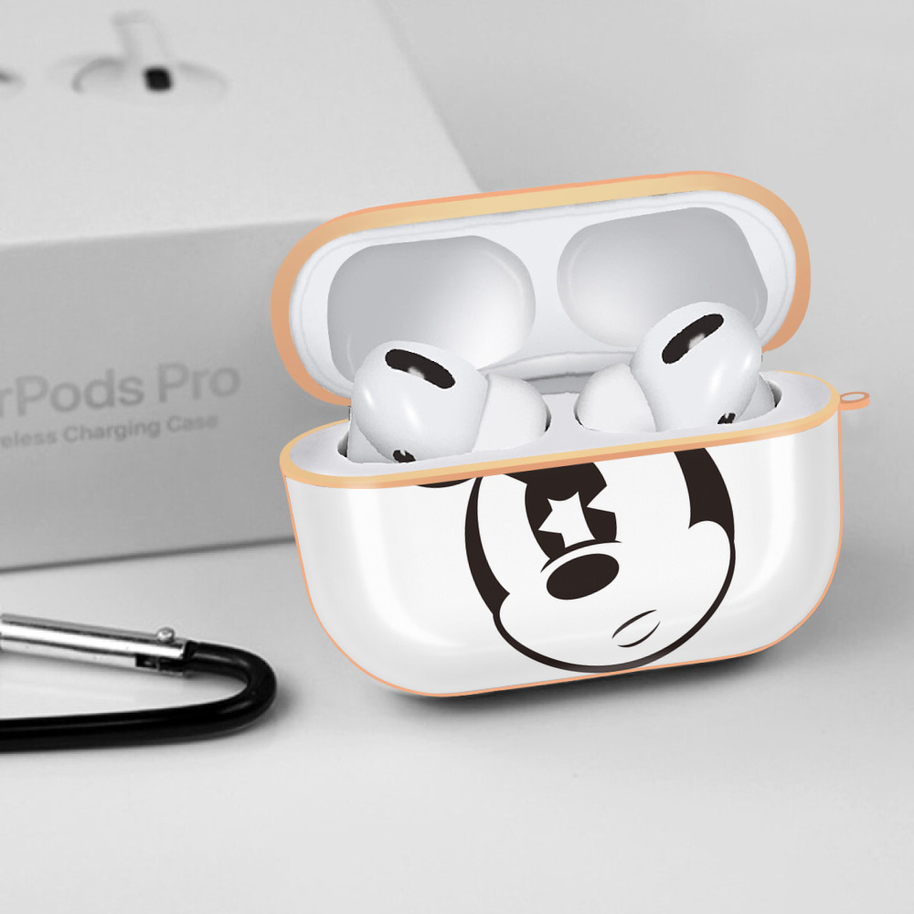 ミッキーマウス Mickey Mouse 【AirPods Pro用】ハードシェル保護ケース｜耐衝撃・防指紋・カラビナ付き商品仕様