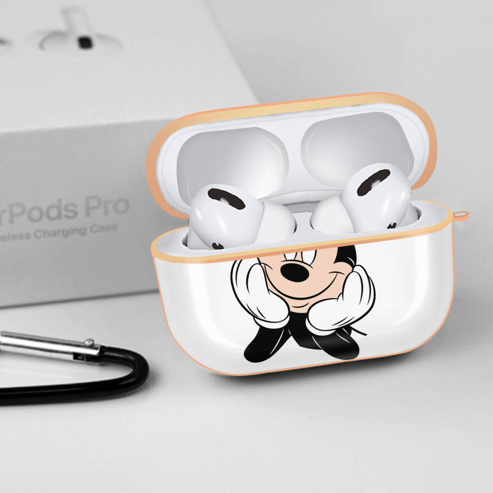ミッキーマウス Mickey Mouse 【AirPods Pro用】ハードシェル保護ケース｜耐衝撃・防指紋・カラビナ付き商品仕様