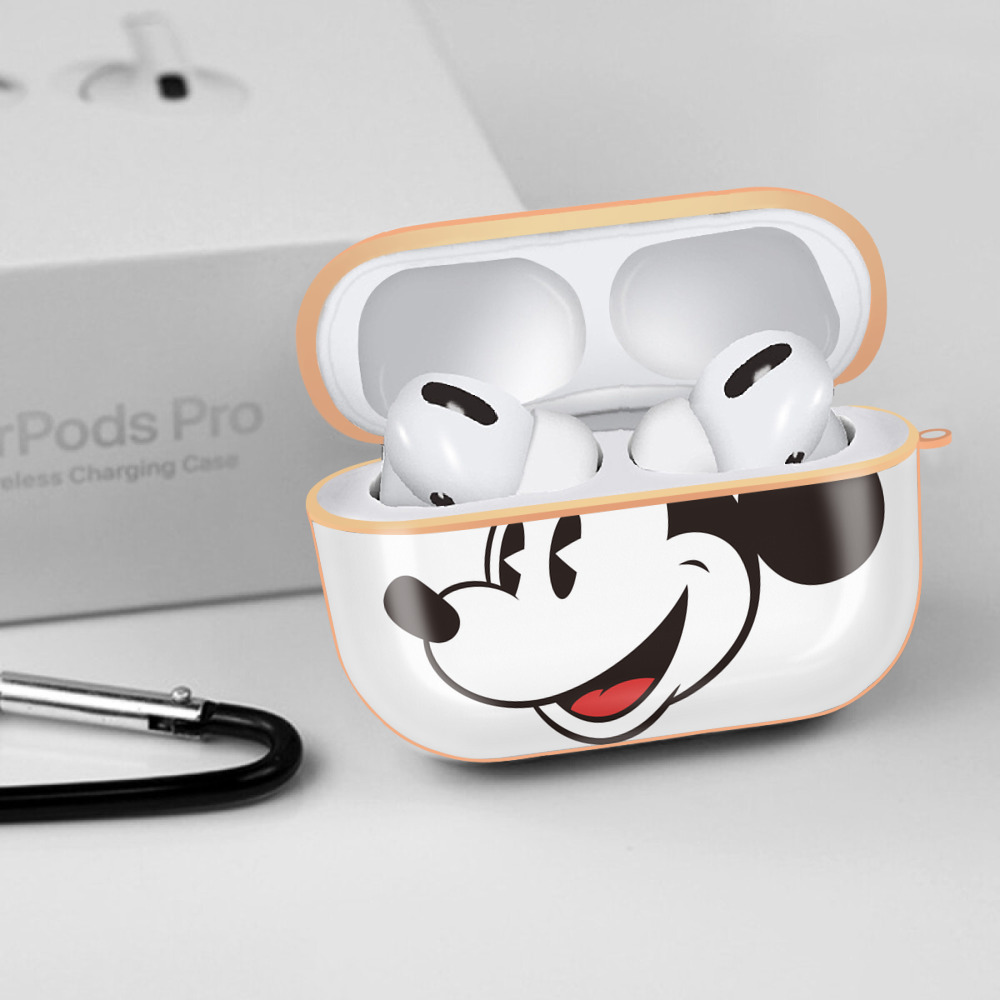 ミッキーマウス Mickey Mouse 【AirPods Pro用】ハードシェル保護ケース｜耐衝撃・防指紋・カラビナ付き商品仕様