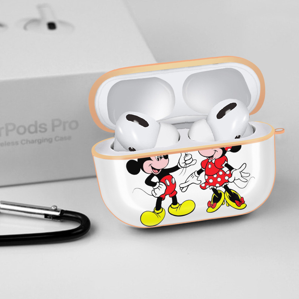 ミッキーマウス Mickey Mouse 【AirPods Pro用】ハードシェル保護ケース｜耐衝撃・防指紋・カラビナ付き商品仕様