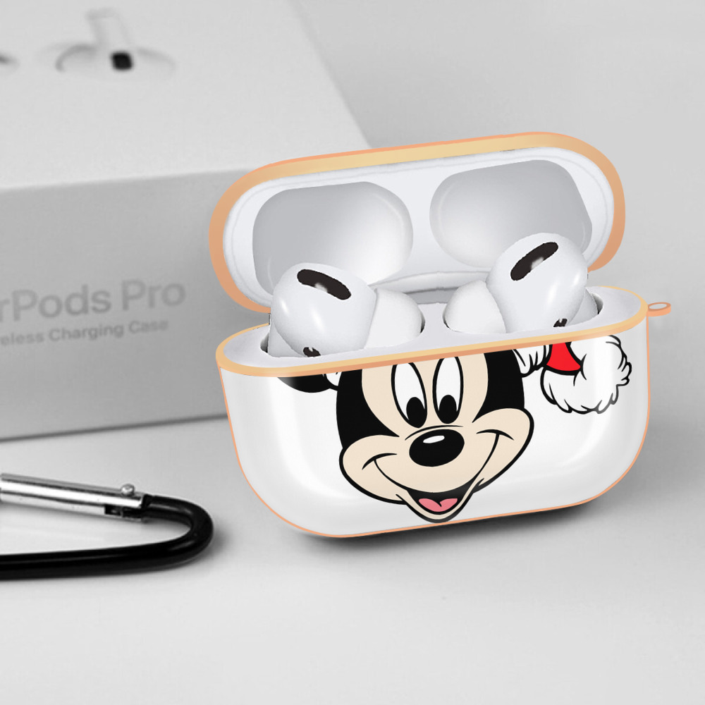 ミッキーマウス Mickey Mouse 【AirPods Pro用】ハードシェル保護ケース｜耐衝撃・防指紋・カラビナ付き商品仕様