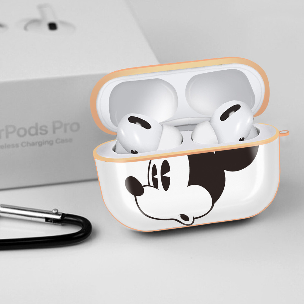 ミッキーマウス Mickey Mouse 【AirPods Pro用】ハードシェル保護ケース｜耐衝撃・防指紋・カラビナ付き商品仕様