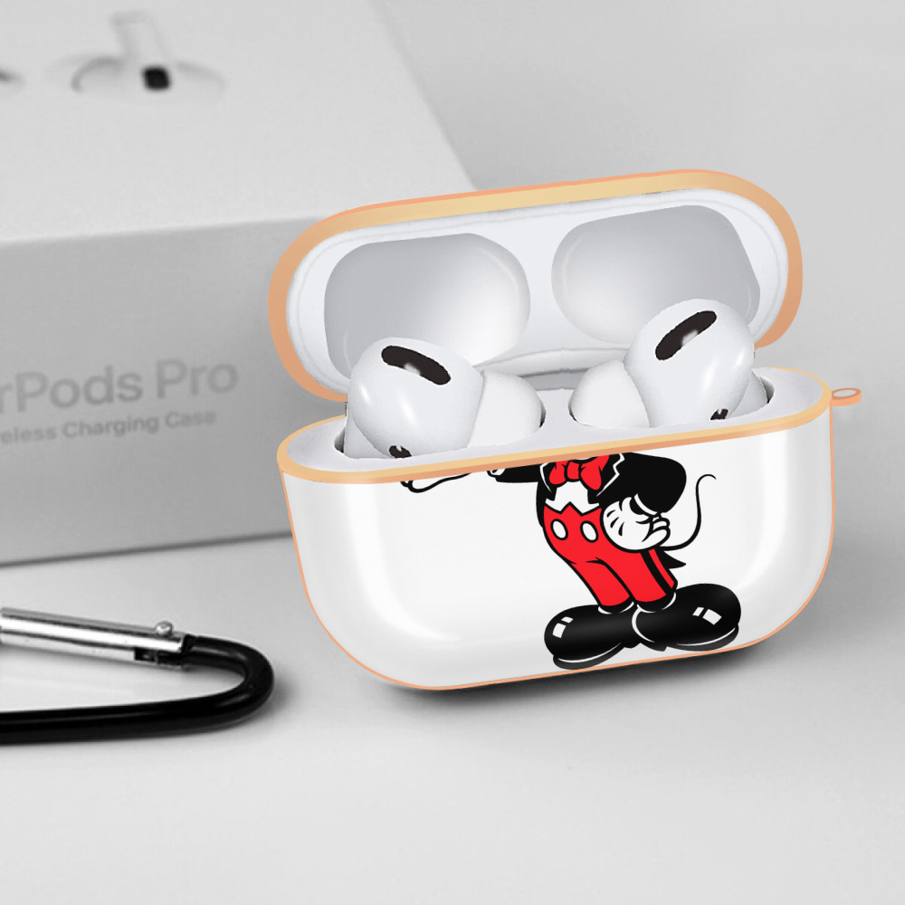 ミッキーマウス Mickey Mouse 【AirPods Pro用】ハードシェル保護ケース｜耐衝撃・防指紋・カラビナ付き商品仕様