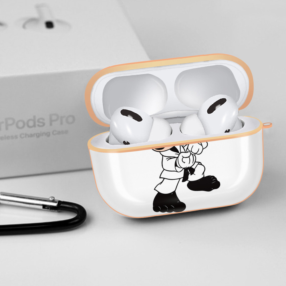 ミッキーマウス Mickey Mouse 【AirPods Pro用】ハードシェル保護ケース｜耐衝撃・防指紋・カラビナ付き商品仕様
