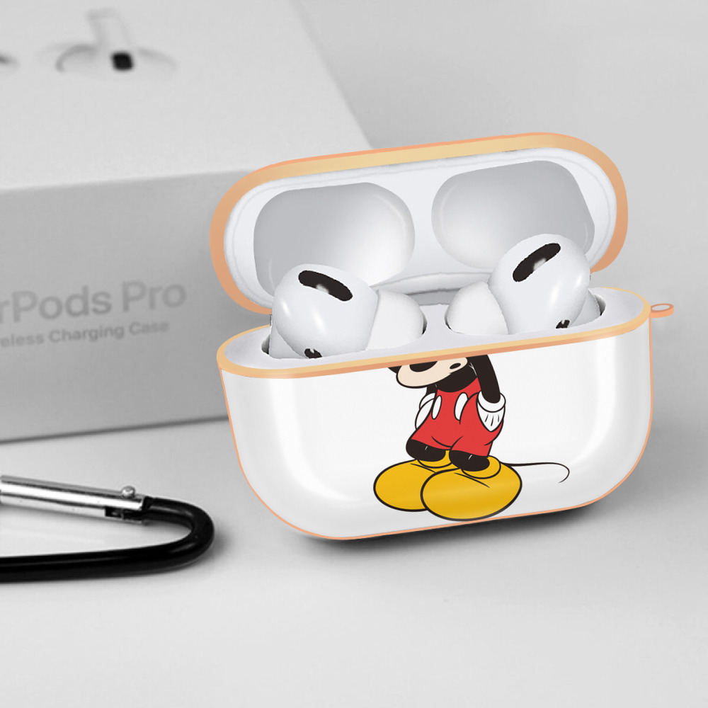 ミッキーマウス Mickey Mouse 【AirPods Pro用】ハードシェル保護ケース｜耐衝撃・防指紋・カラビナ付き商品仕様