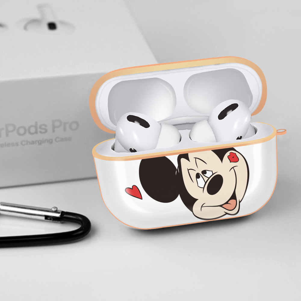 ミッキーマウス Mickey Mouse 【AirPods Pro用】ハードシェル保護ケース｜耐衝撃・防指紋・カラビナ付き商品仕様