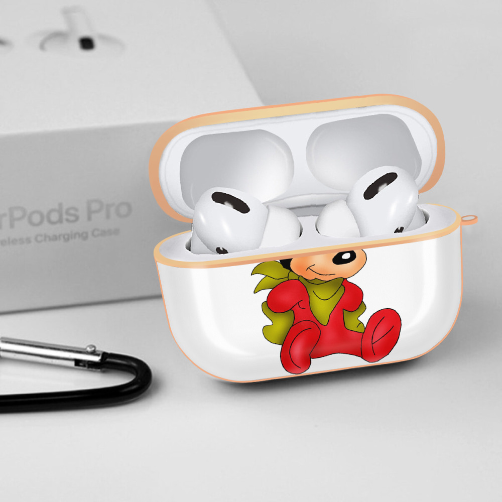 ミッキーマウス Mickey Mouse 【AirPods Pro用】ハードシェル保護ケース｜耐衝撃・防指紋・カラビナ付き商品仕様