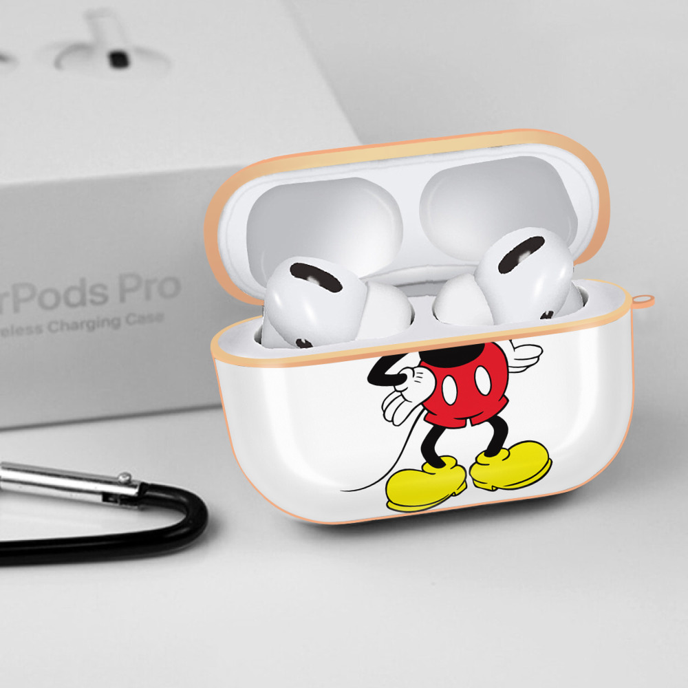 ミッキーマウス Mickey Mouse 【AirPods Pro用】ハードシェル保護ケース｜耐衝撃・防指紋・カラビナ付き商品仕様