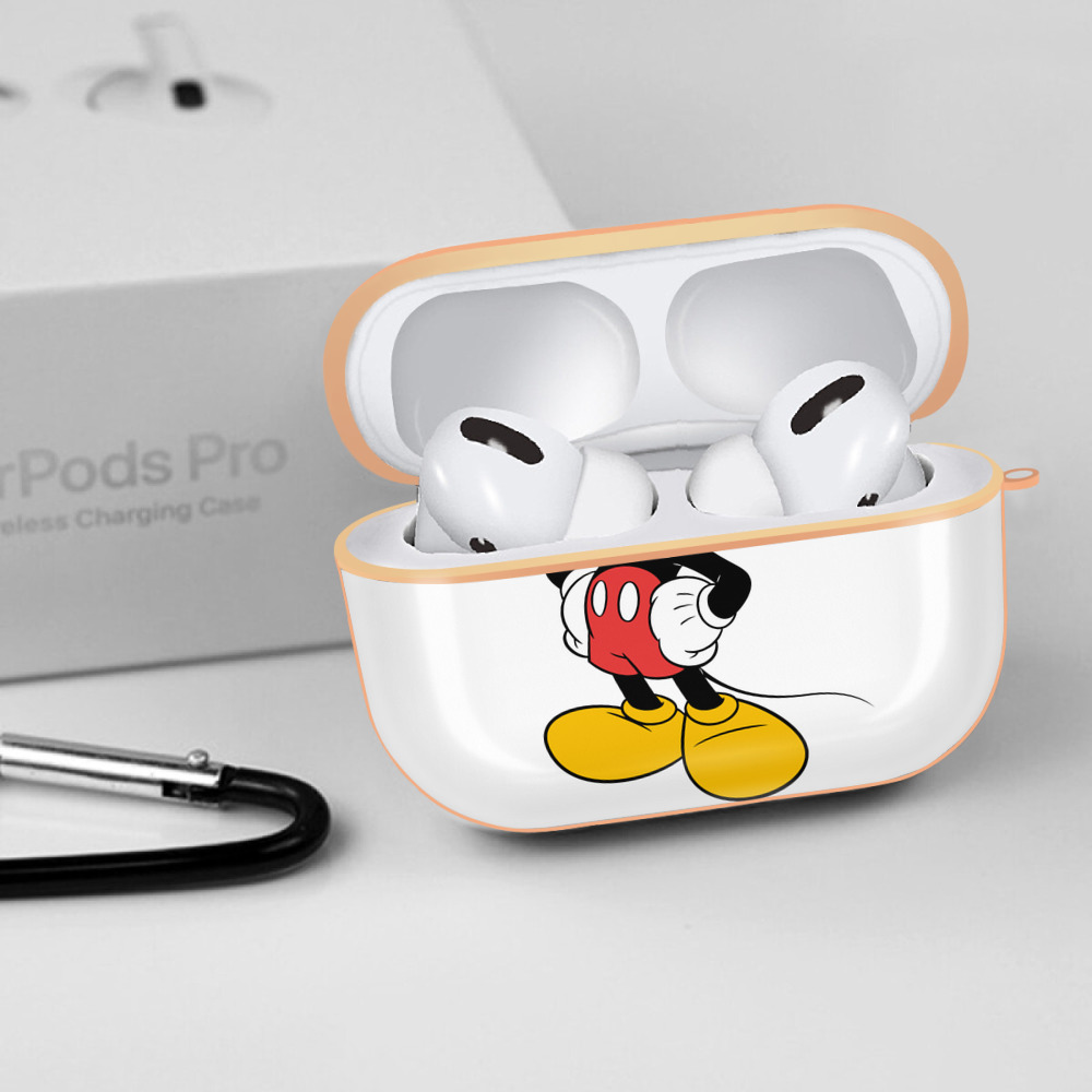 ミッキーマウス Mickey Mouse 【AirPods Pro用】ハードシェル保護ケース｜耐衝撃・防指紋・カラビナ付き商品仕様