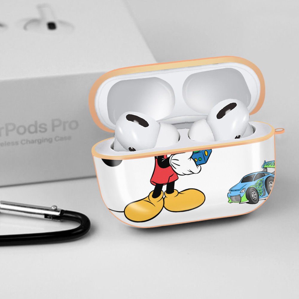 ミッキーマウス Mickey Mouse 【AirPods Pro用】ハードシェル保護ケース｜耐衝撃・防指紋・カラビナ付き商品仕様