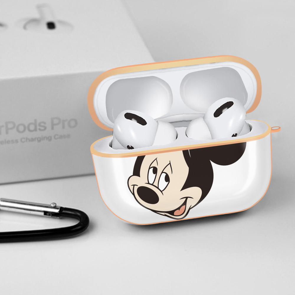 ミッキーマウス Mickey Mouse 【AirPods Pro用】ハードシェル保護ケース｜耐衝撃・防指紋・カラビナ付き商品仕様