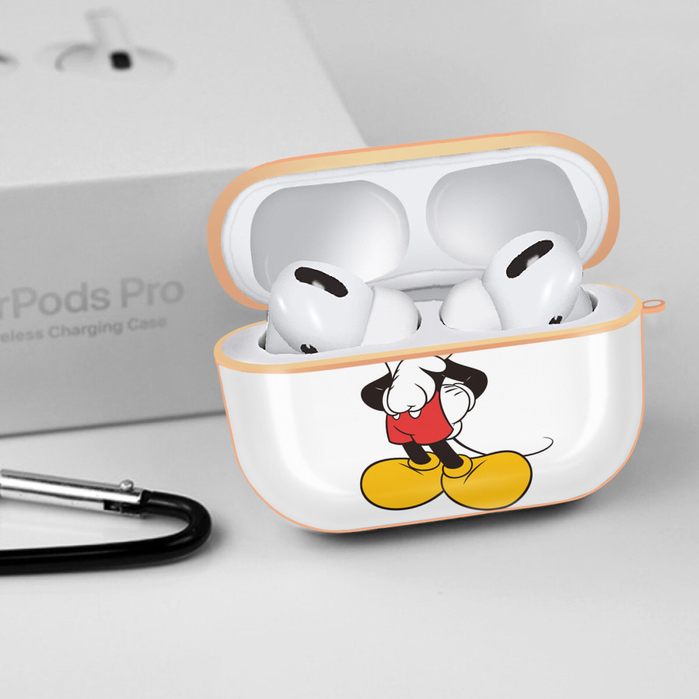 ミッキーマウス Mickey Mouse 【AirPods Pro用】ハードシェル保護ケース｜耐衝撃・防指紋・カラビナ付き商品仕様