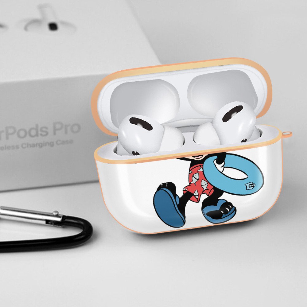 ミッキーマウス Mickey Mouse 【AirPods Pro用】ハードシェル保護ケース｜耐衝撃・防指紋・カラビナ付き商品仕様