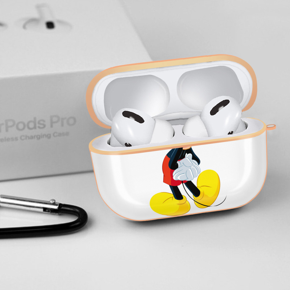 ミッキーマウス Mickey Mouse 【AirPods Pro用】ハードシェル保護ケース｜耐衝撃・防指紋・カラビナ付き商品仕様