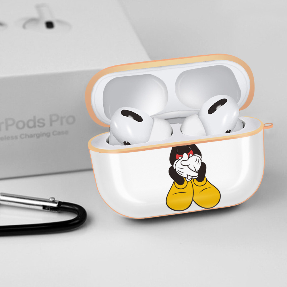 ミッキーマウス Mickey Mouse 【AirPods Pro用】ハードシェル保護ケース｜耐衝撃・防指紋・カラビナ付き商品仕様