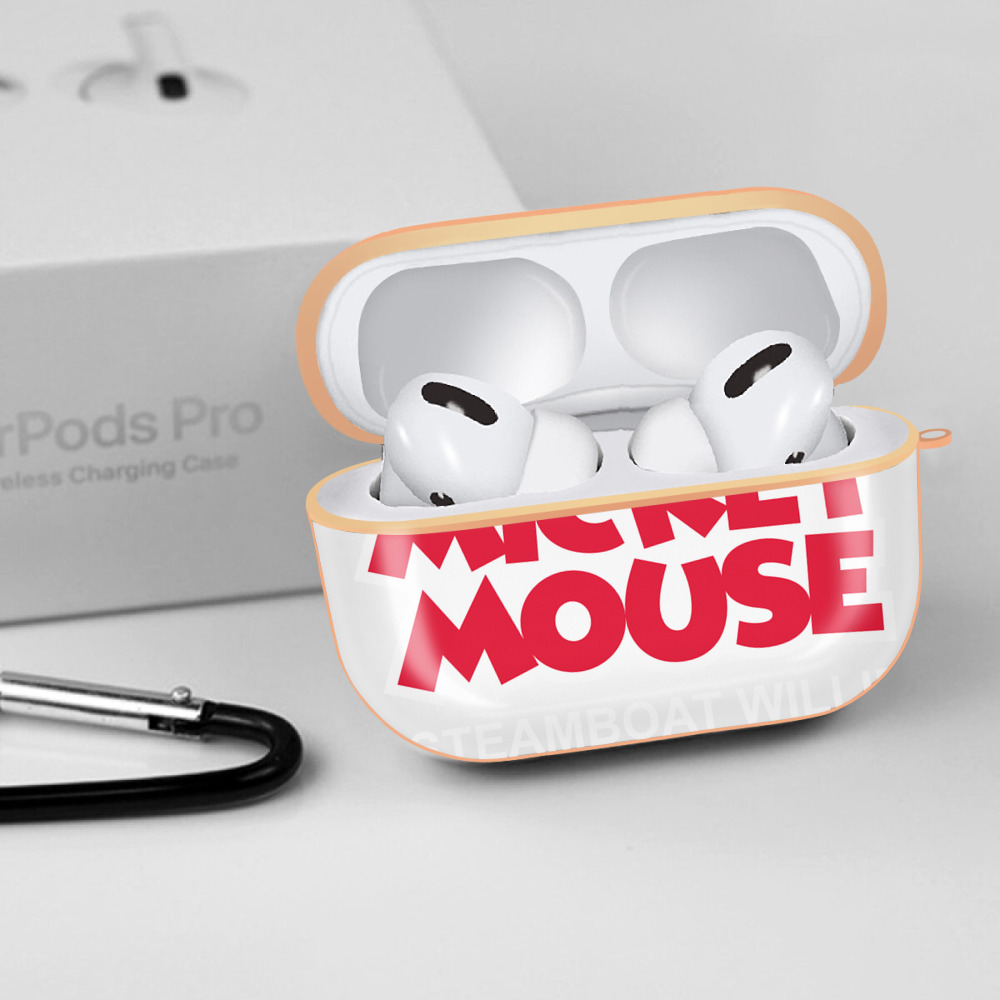 ミッキーマウス Mickey Mouse 【AirPods Pro用】ハードシェル保護ケース｜耐衝撃・防指紋・カラビナ付き商品仕様
