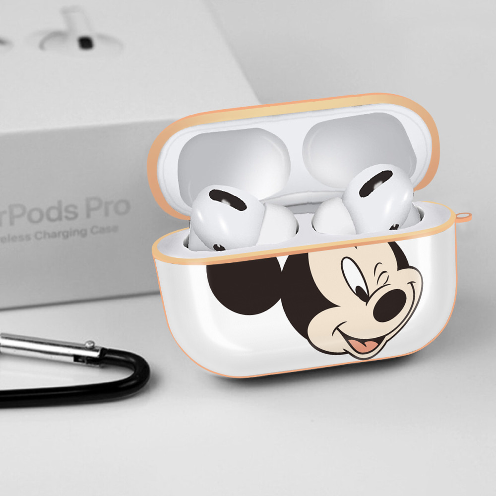 ミッキーマウス Mickey Mouse 【AirPods Pro用】ハードシェル保護ケース｜耐衝撃・防指紋・カラビナ付き商品仕様