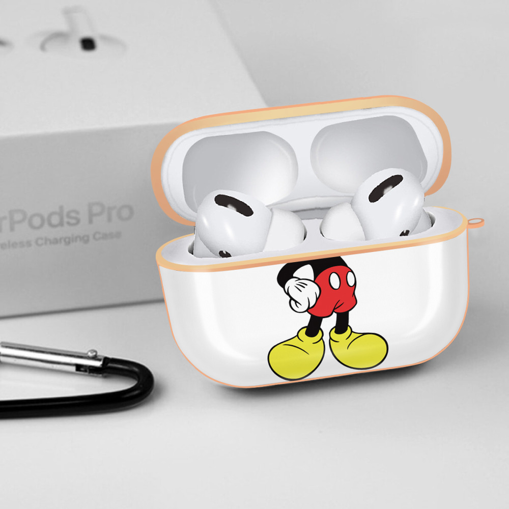 ミッキーマウス Mickey Mouse 【AirPods Pro用】ハードシェル保護ケース｜耐衝撃・防指紋・カラビナ付き商品仕様