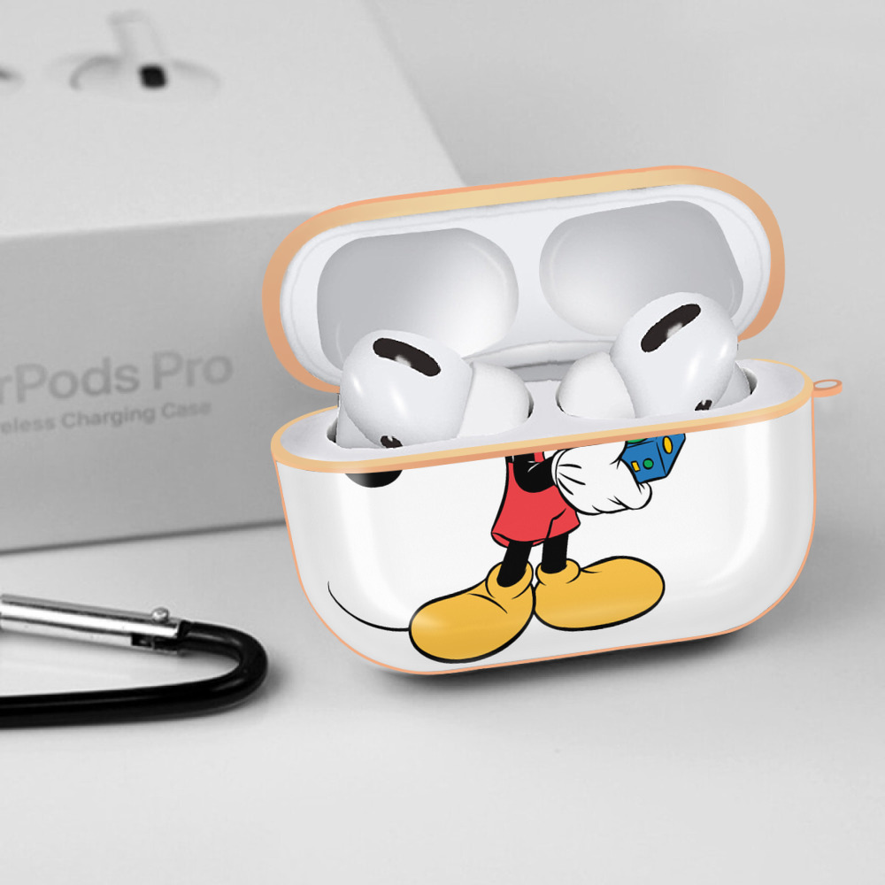 ミッキーマウス Mickey Mouse 【AirPods Pro用】ハードシェル保護ケース｜耐衝撃・防指紋・カラビナ付き商品仕様