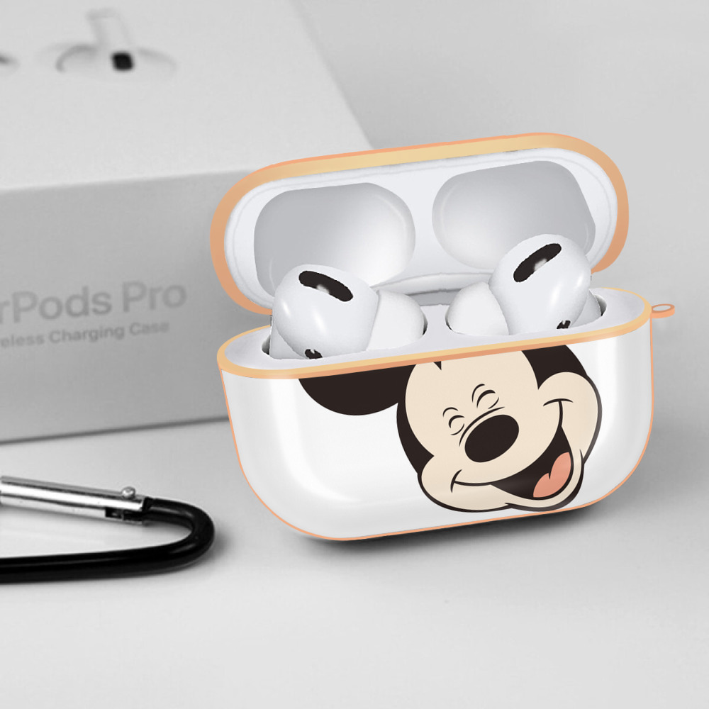 ミッキーマウス Mickey Mouse 【AirPods Pro用】ハードシェル保護ケース｜耐衝撃・防指紋・カラビナ付き商品仕様