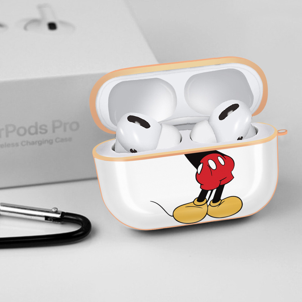 ミッキーマウス Mickey Mouse 【AirPods Pro用】ハードシェル保護ケース｜耐衝撃・防指紋・カラビナ付き商品仕様