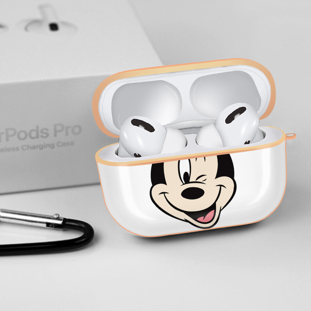 ミッキーマウス Mickey Mouse 【AirPods Pro用】ハードシェル保護ケース｜耐衝撃・防指紋・カラビナ付き商品仕様