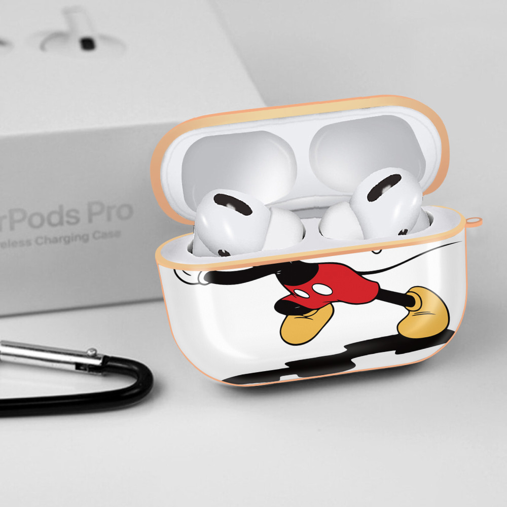 ミッキーマウス Mickey Mouse 【AirPods Pro用】ハードシェル保護ケース｜耐衝撃・防指紋・カラビナ付き商品仕様