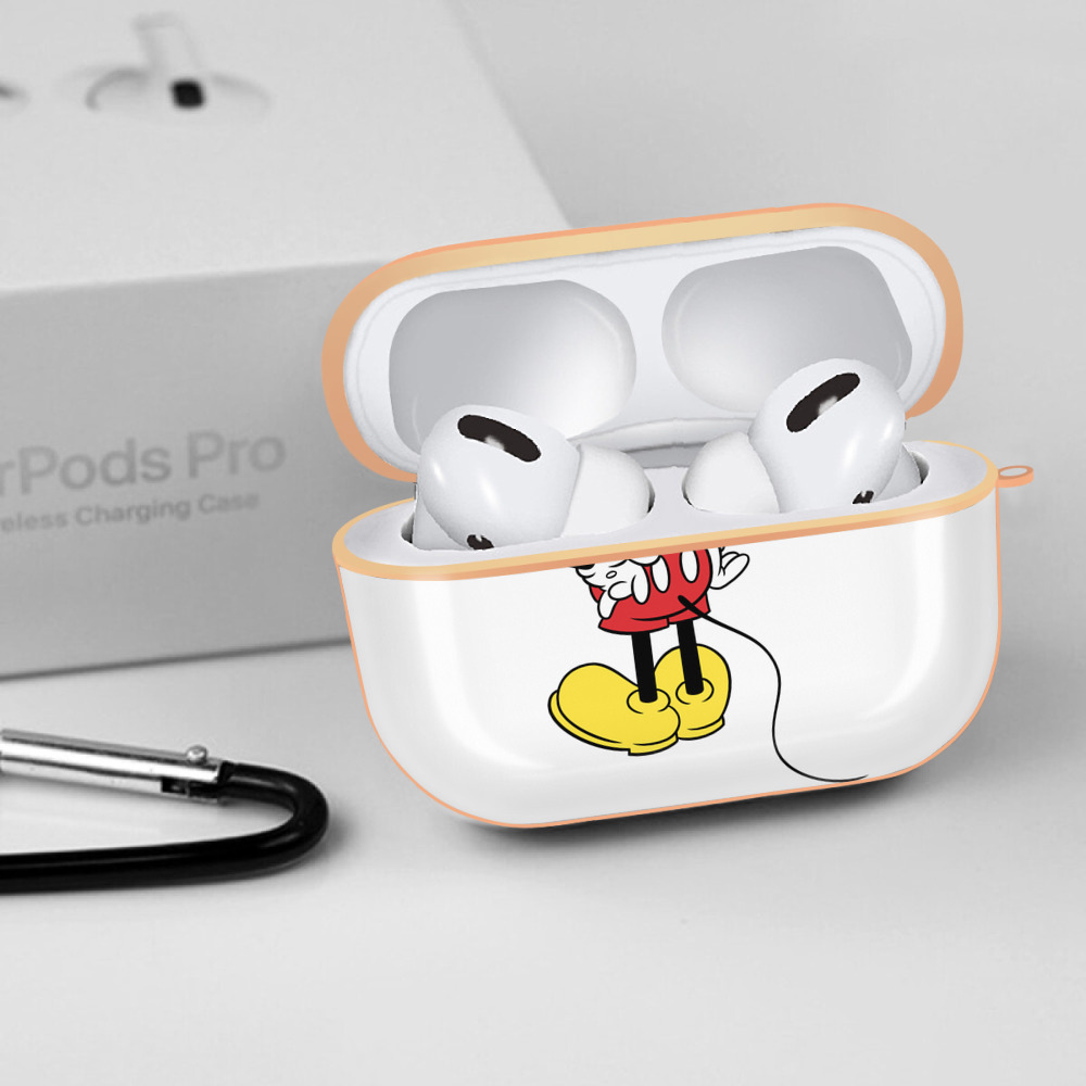 ミッキーマウス Mickey Mouse 【AirPods Pro用】ハードシェル保護ケース｜耐衝撃・防指紋・カラビナ付き商品仕様