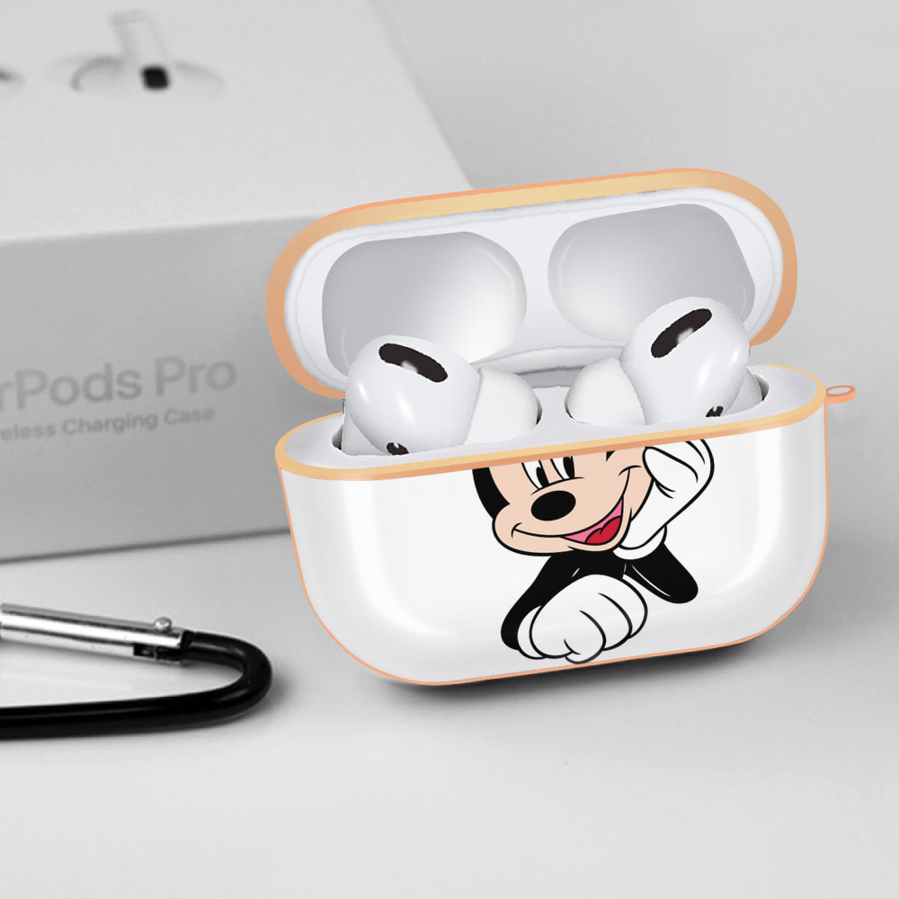 ミッキーマウス Mickey Mouse 【AirPods Pro用】ハードシェル保護ケース｜耐衝撃・防指紋・カラビナ付き商品仕様