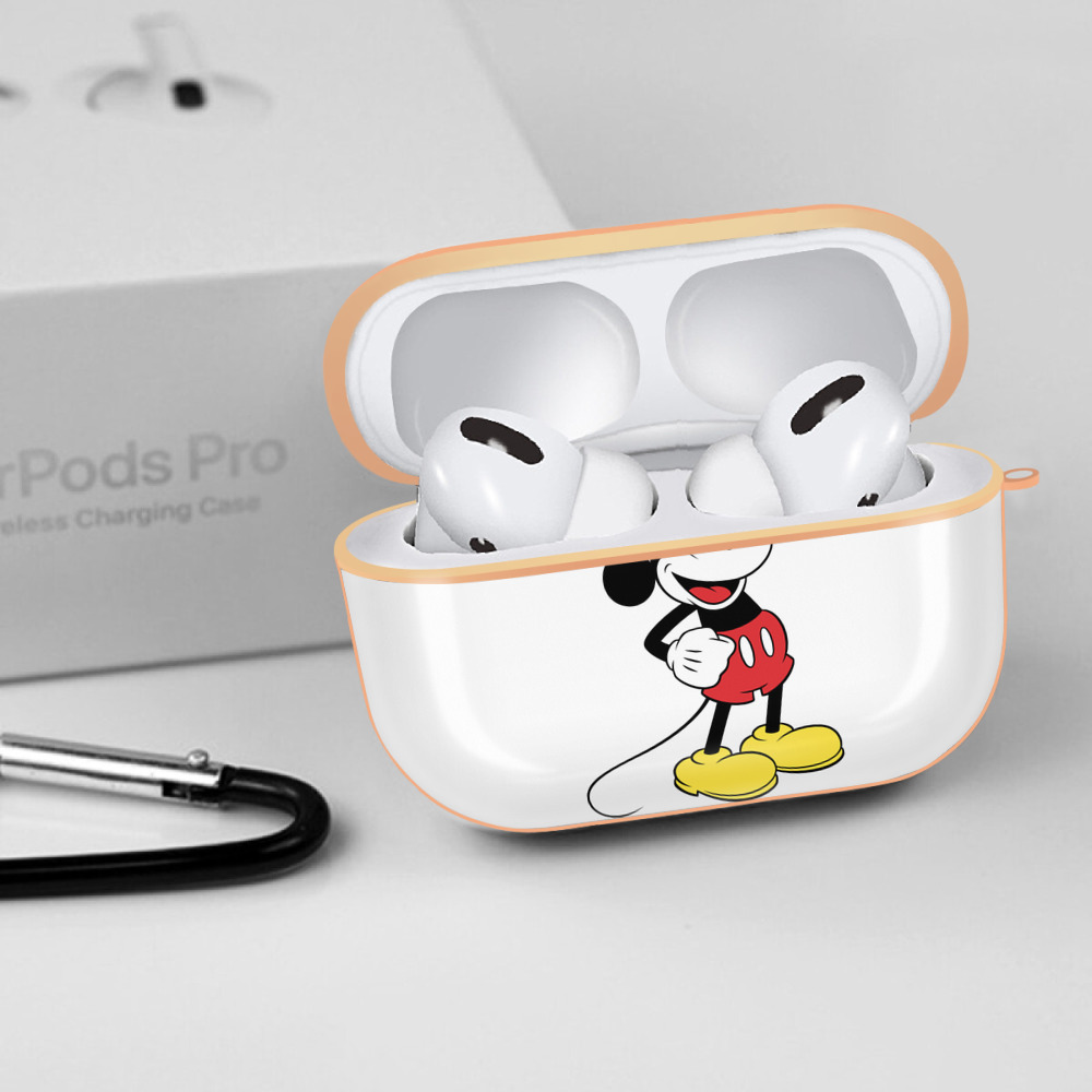 ミッキーマウス Mickey Mouse 【AirPods Pro用】ハードシェル保護ケース｜耐衝撃・防指紋・カラビナ付き商品仕様
