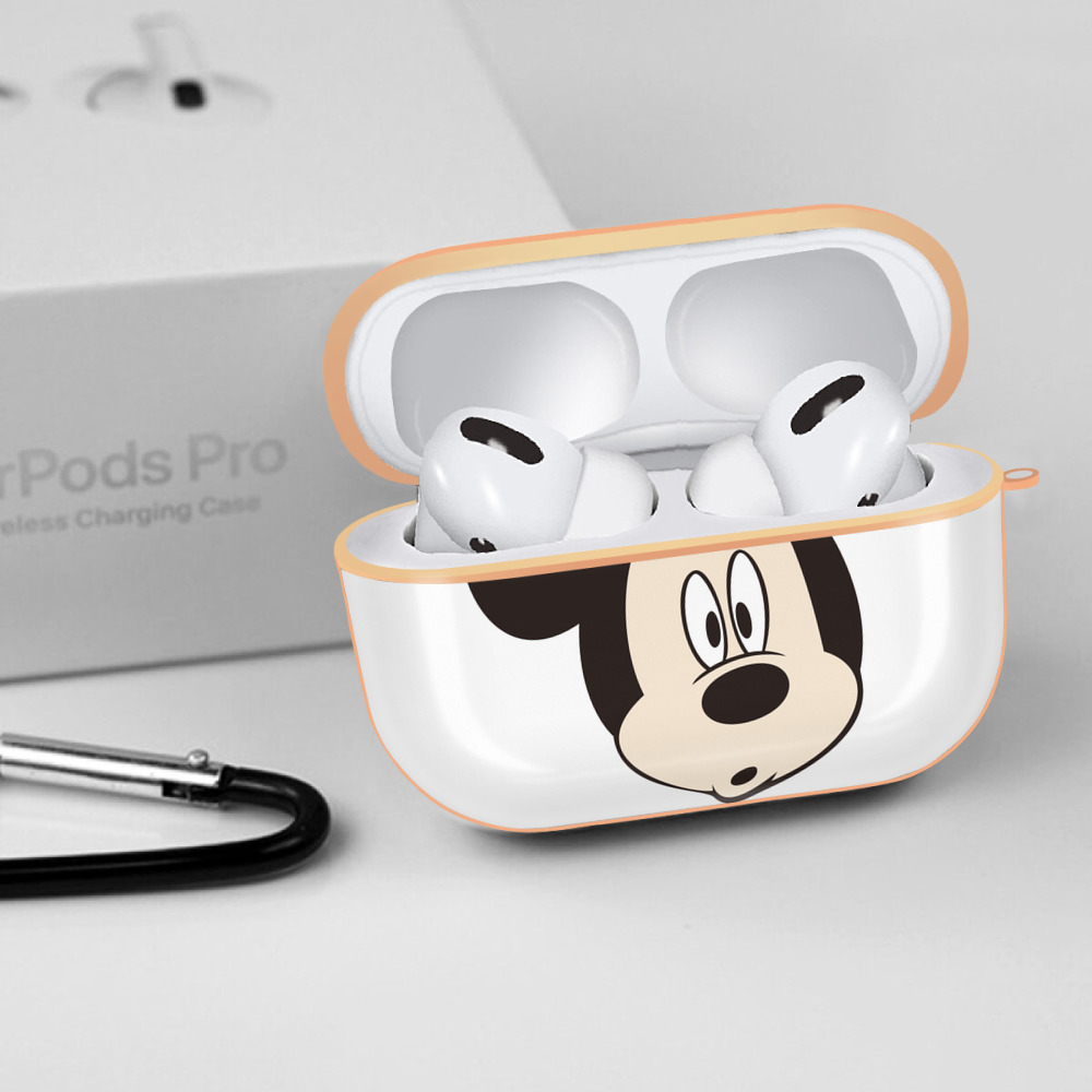 ミッキーマウス Mickey Mouse 【AirPods Pro用】ハードシェル保護ケース｜耐衝撃・防指紋・カラビナ付き商品仕様