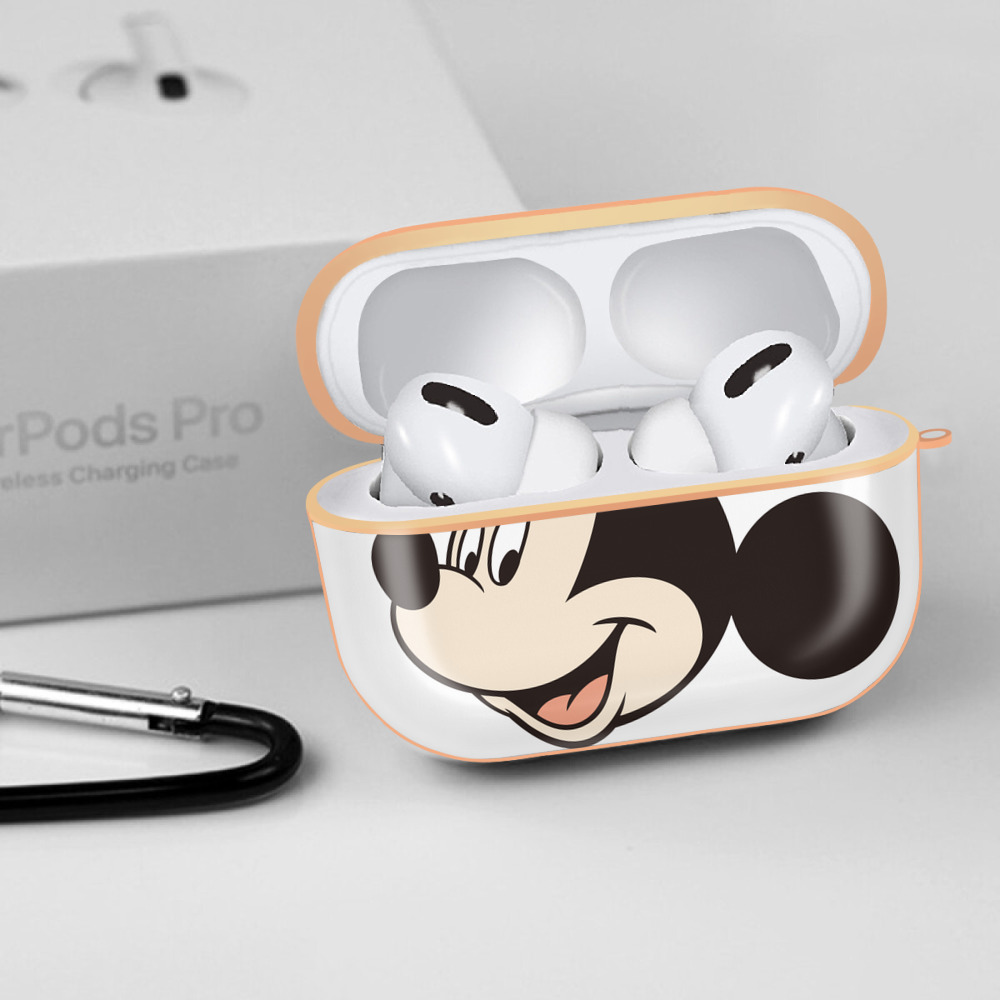 ミッキーマウス Mickey Mouse 【AirPods Pro用】ハードシェル保護ケース｜耐衝撃・防指紋・カラビナ付き商品仕様