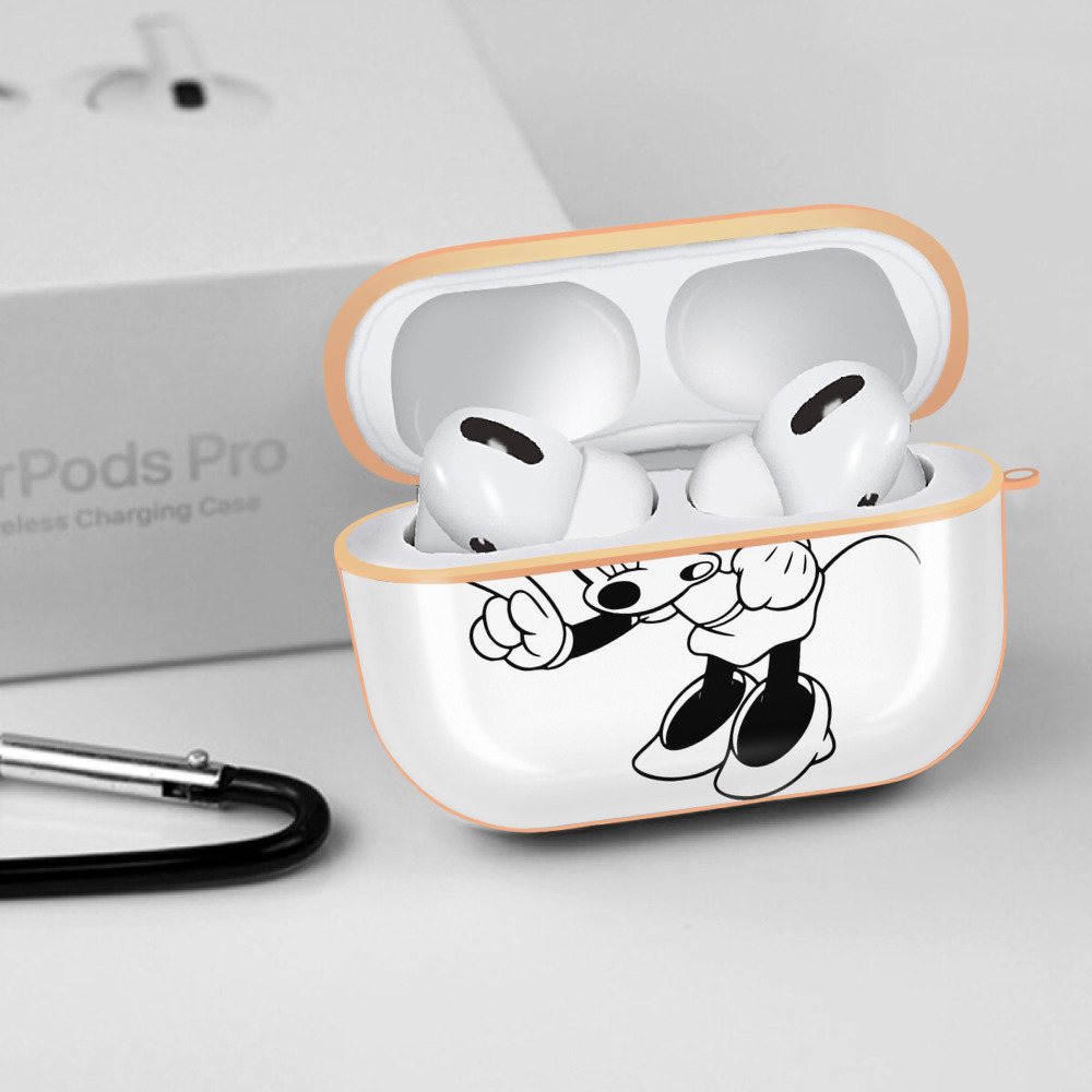 ミッキーマウス Mickey Mouse 【AirPods Pro用】ハードシェル保護ケース｜耐衝撃・防指紋・カラビナ付き商品仕様