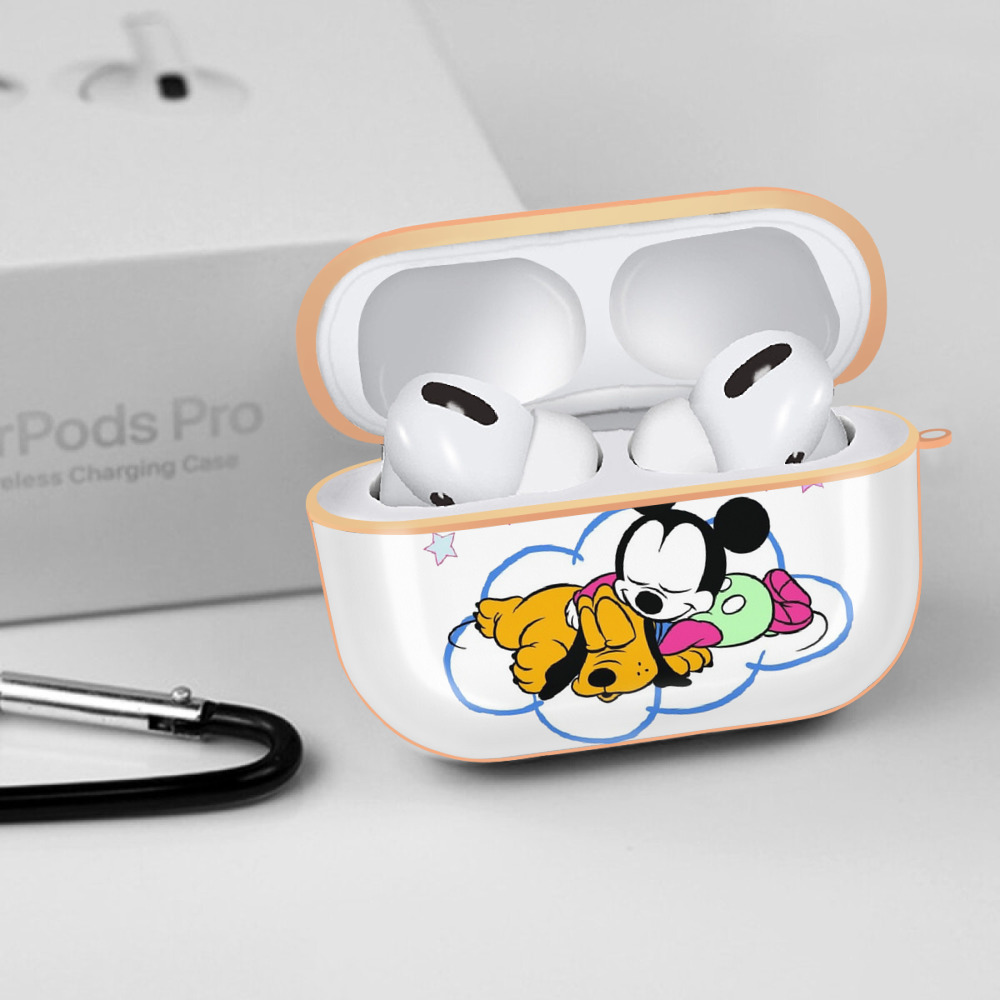 ミッキーマウス Mickey Mouse 【AirPods Pro用】ハードシェル保護ケース｜耐衝撃・防指紋・カラビナ付き商品仕様