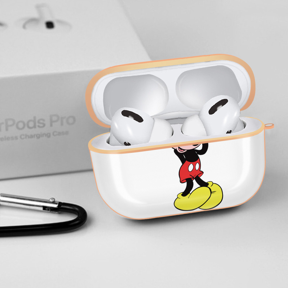 ミッキーマウス Mickey Mouse 【AirPods Pro用】ハードシェル保護ケース｜耐衝撃・防指紋・カラビナ付き商品仕様