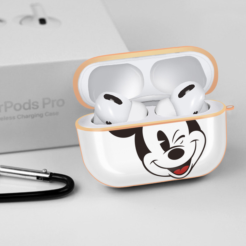 ミッキーマウス Mickey Mouse 【AirPods Pro用】ハードシェル保護ケース｜耐衝撃・防指紋・カラビナ付き商品仕様
