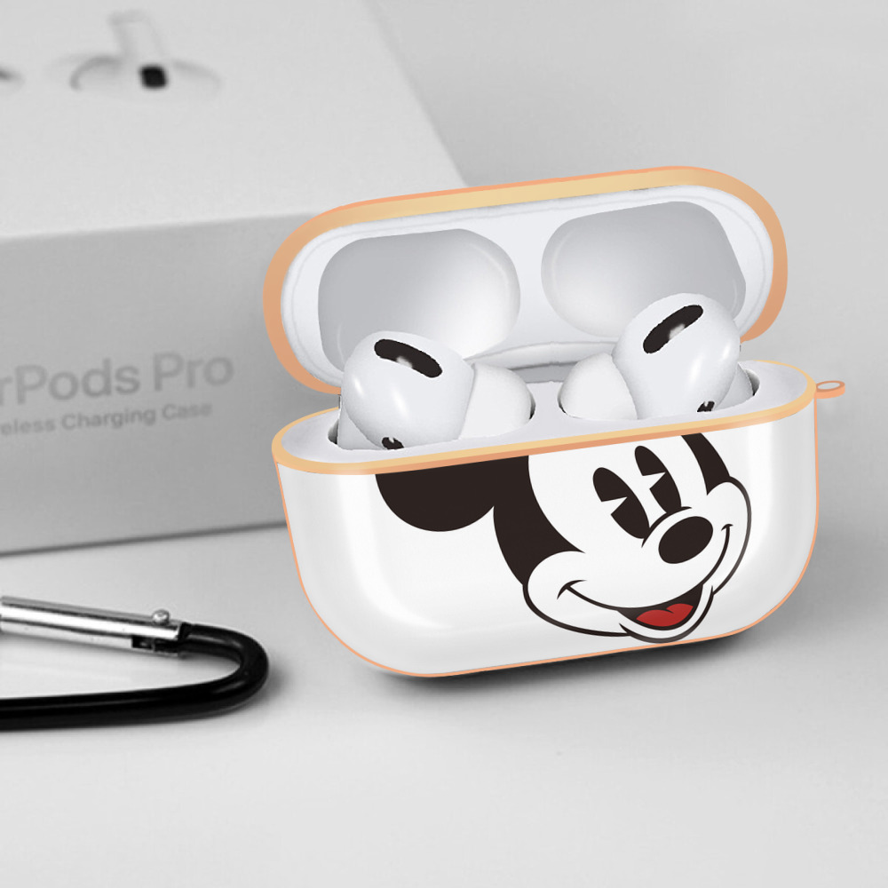 ミッキーマウス Mickey Mouse 【AirPods Pro用】ハードシェル保護ケース｜耐衝撃・防指紋・カラビナ付き商品仕様