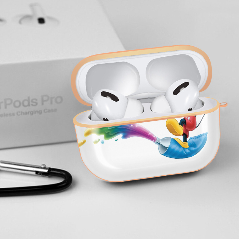 ミッキーマウス Mickey Mouse 【AirPods Pro用】ハードシェル保護ケース｜耐衝撃・防指紋・カラビナ付き商品仕様