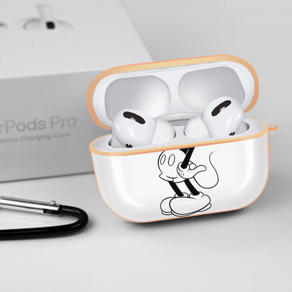 ミッキーマウス Mickey Mouse 【AirPods Pro用】ハードシェル保護ケース｜耐衝撃・防指紋・カラビナ付き商品仕様