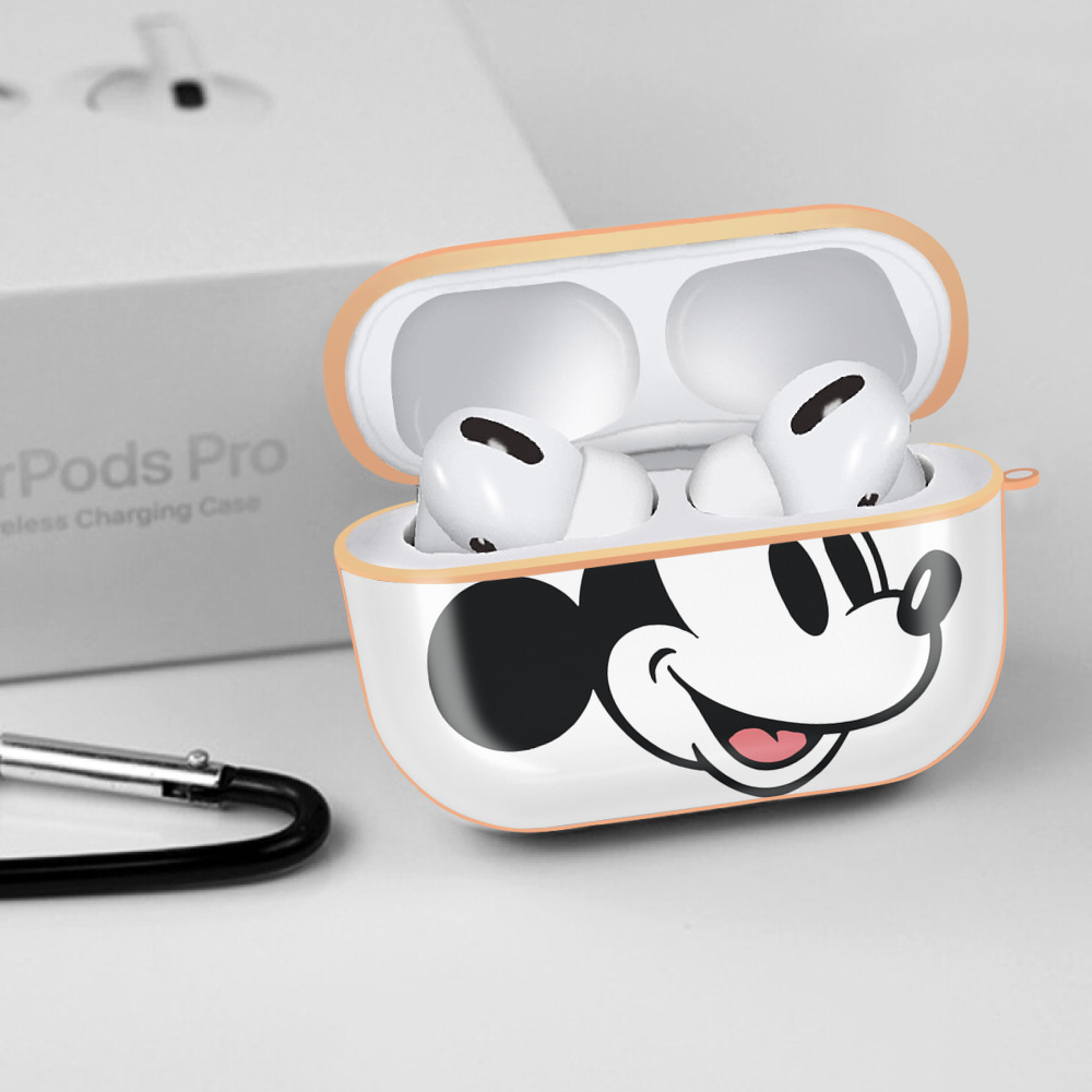 ミッキーマウス Mickey Mouse 【AirPods Pro用】ハードシェル保護ケース｜耐衝撃・防指紋・カラビナ付き商品仕様