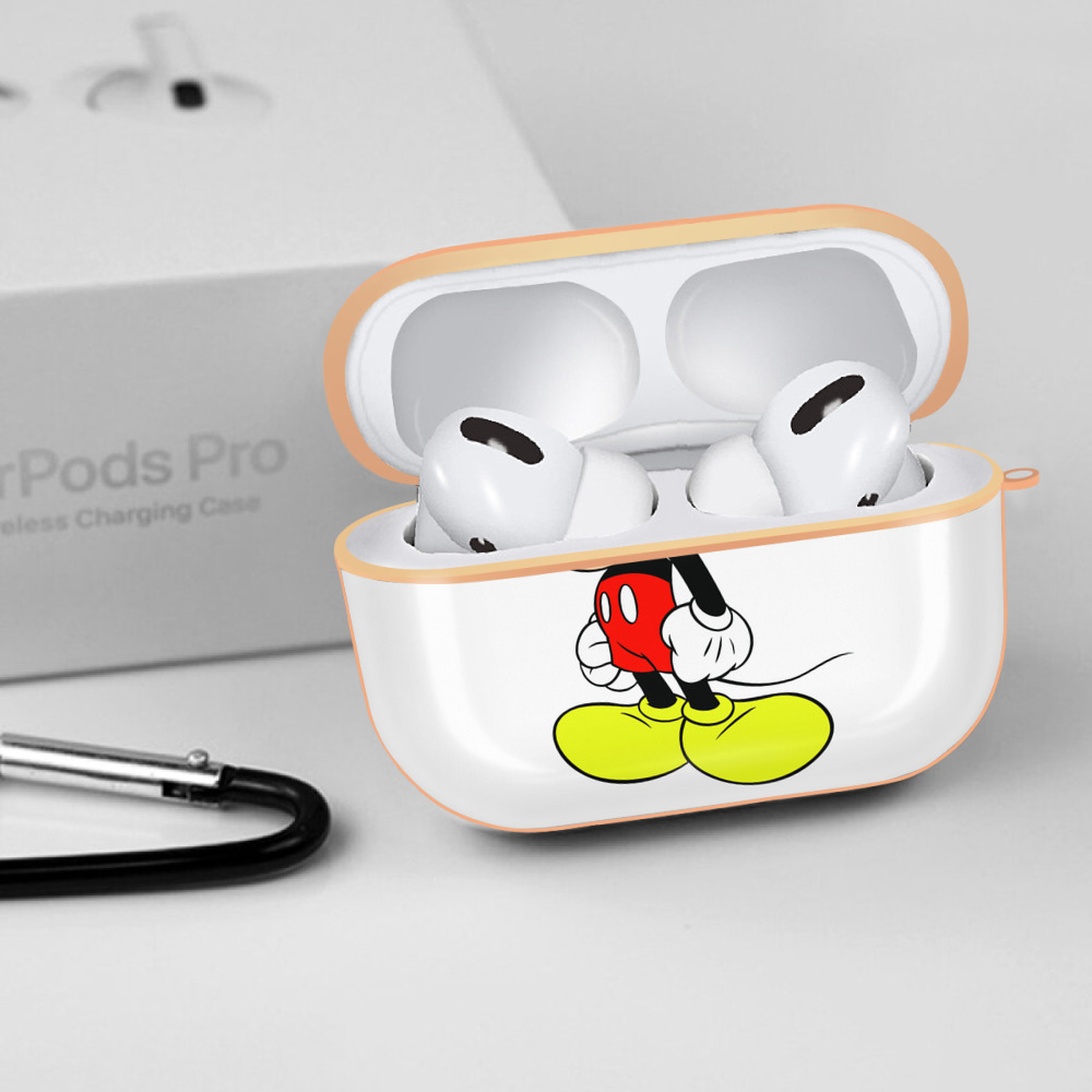 ミッキーマウス Mickey Mouse 【AirPods Pro用】ハードシェル保護ケース｜耐衝撃・防指紋・カラビナ付き商品仕様