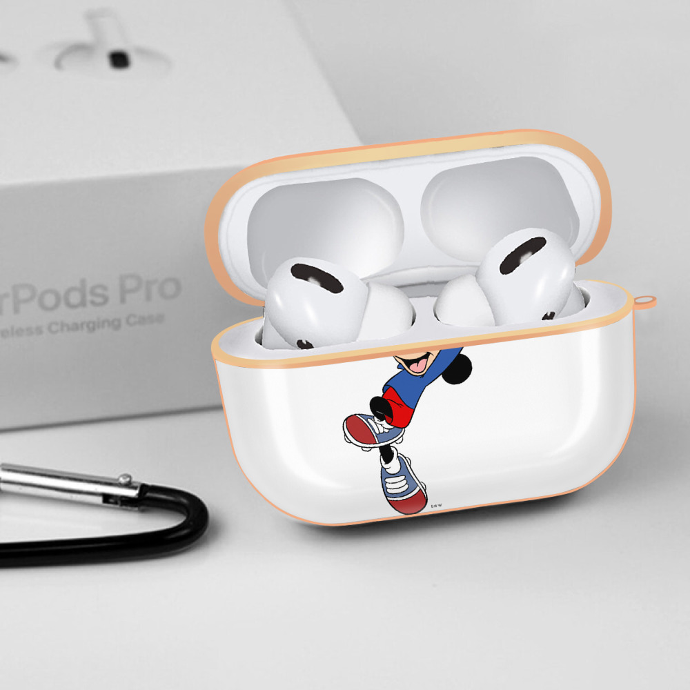 ミッキーマウス Mickey Mouse 【AirPods Pro用】ハードシェル保護ケース｜耐衝撃・防指紋・カラビナ付き商品仕様